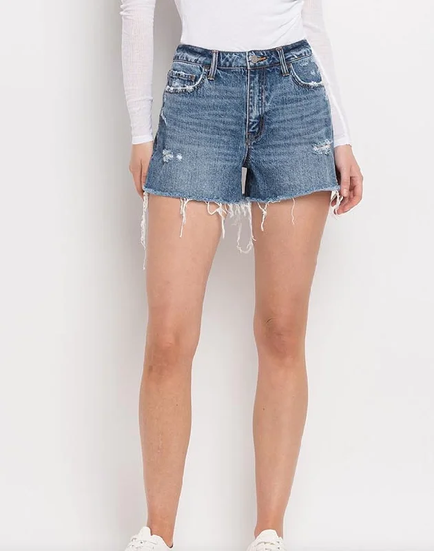 Women's denim shorts wash high can is and 2025 style-Sienna Super High Rise Shorts