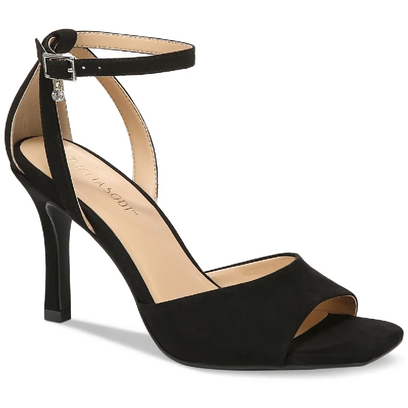 Stylish Ankle Strap Heels for Women--Thalia Sodi Womens Faux Suede Ankle Strap Heels