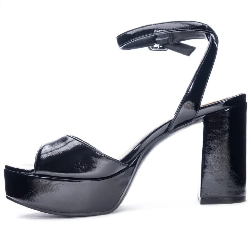 Sleek and Shiny Patent Pump Heels for a Polished Look--Theresa Patent Heel in Black