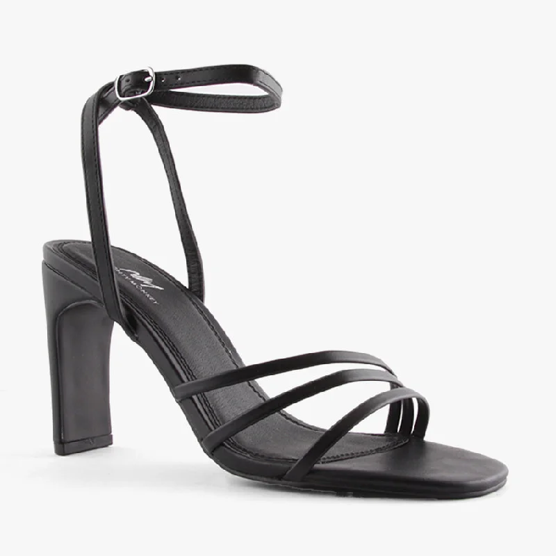 Versatile Heeled Sandals for Any Occasion---TIA BLACK