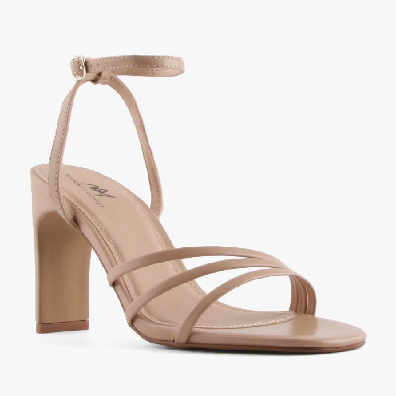 Versatile Heeled Sandals for Any Occasion---TIA NUDE