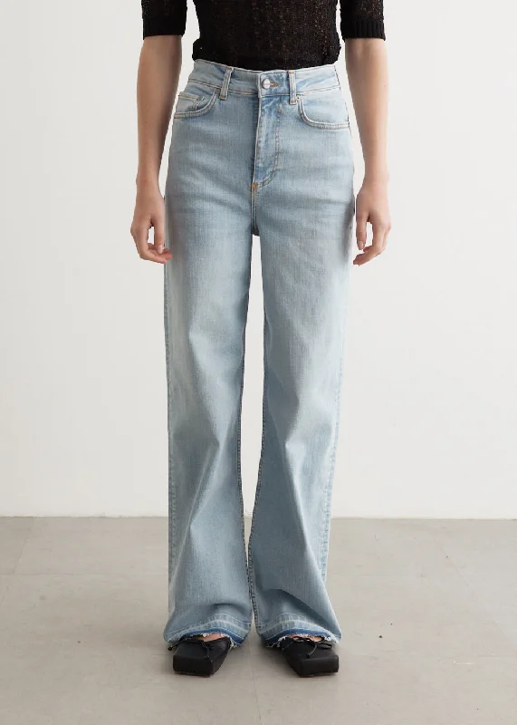 Women's denim jeans with a geometric print-Andi Jeans