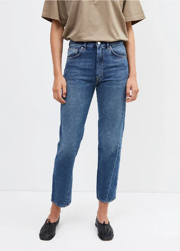Women's denim jeans with a peace change cause design embellishment-Original Jeans