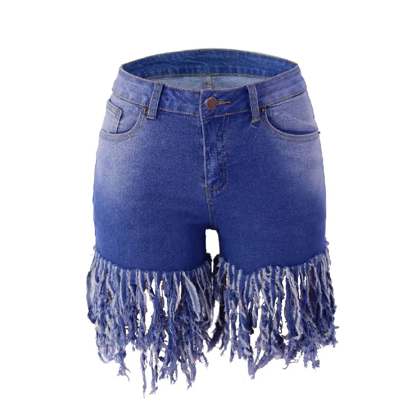 Women's denim shorts with rips-Trendy Fringed Denim Shorts Wholesale Womens Clothing N3823090500953 Women's denim shorts with rips-Trendy Fringed Denim Shorts Wholesale Womens Clothing N3823090500953