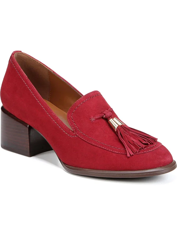 Affordable Suede Ankle Pumps for All-Day Wear--Trixie Womens Suede Slip On Loafer Heels