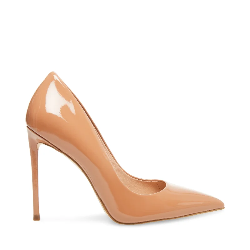 Stiletto Heel Pumps with Perfect Fit--Vala Heel CAMEL PATENT-Fashionable & Classic