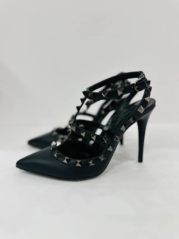 Versatile Heeled Sandals for Any Occasion---VALENTINO Rock Stud Pumps / US6.5-EU37