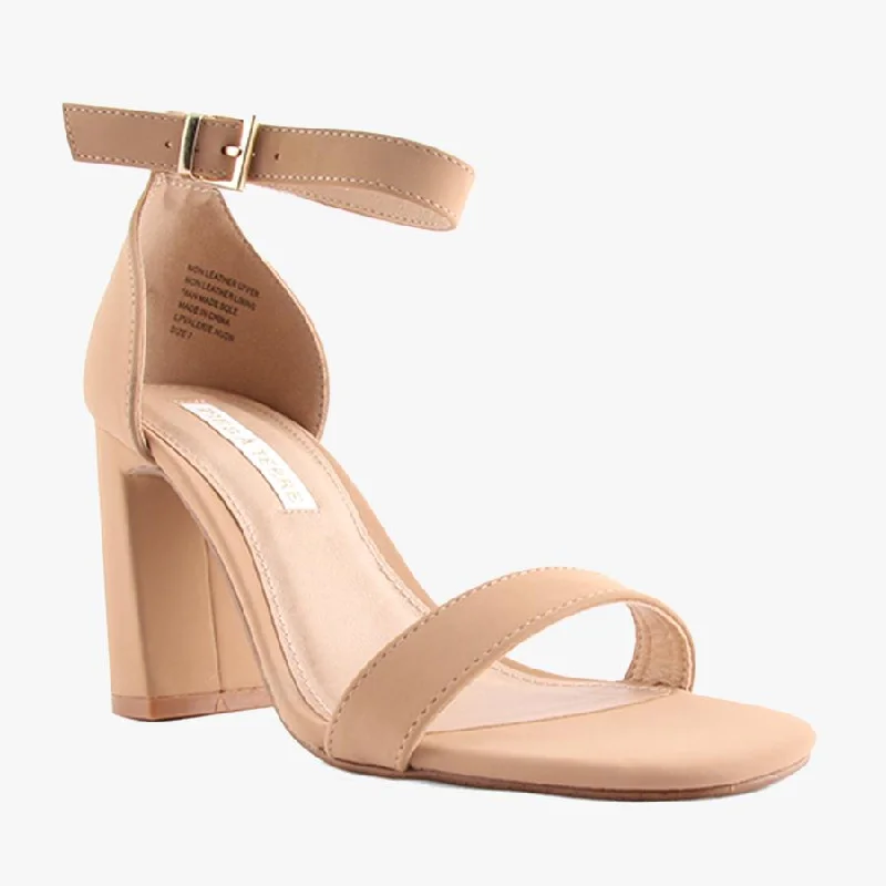 Versatile Heeled Sandals for Any Occasion---VALERIE NUDE NUBUCK