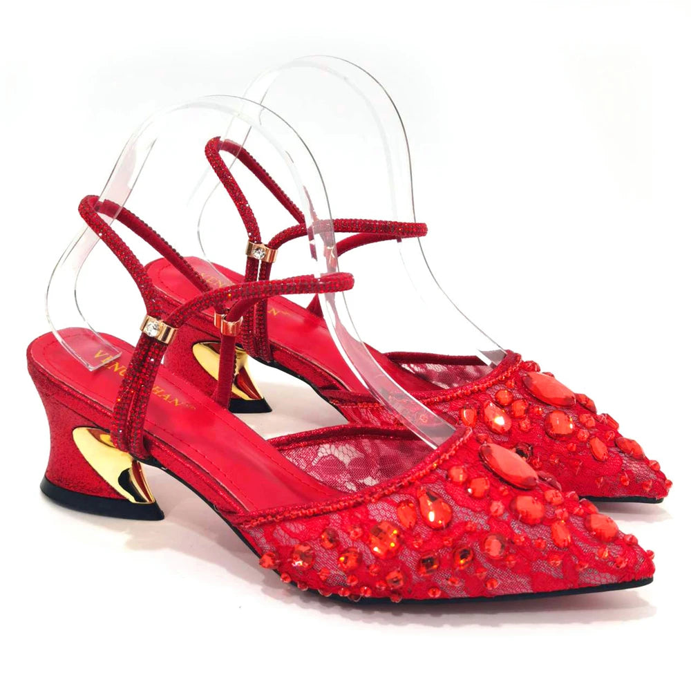 A PAIR SHOES RED