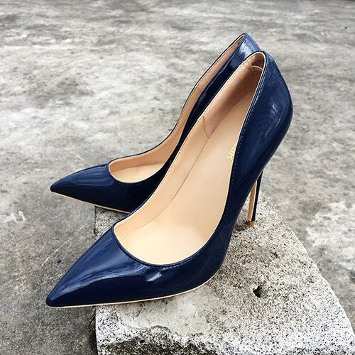 Navy 8cm Heel