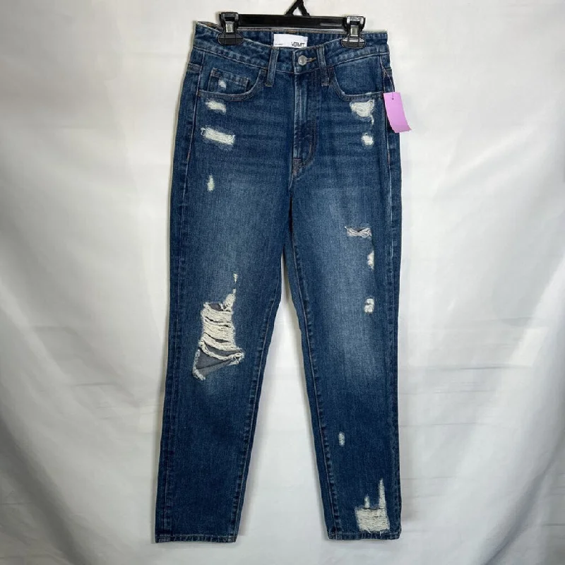 Women's denim jeans with a resin embellishment-VERVET WOMEN'S JEANS