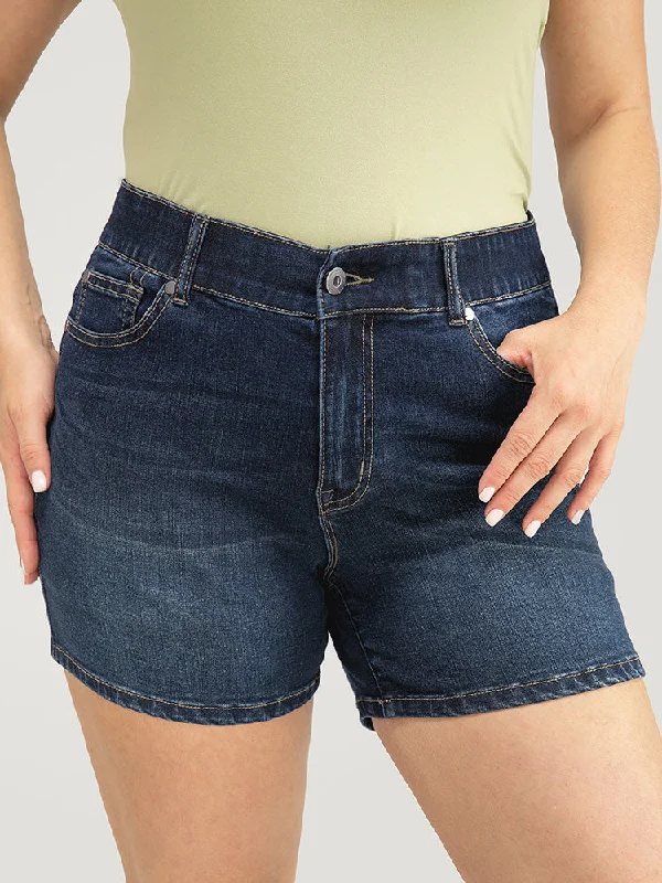 Women's denim shorts for a graduation party-Very Stretchy High Rise Slant Pocket Denim Shorts Women's denim shorts for a graduation party-Very Stretchy High Rise Slant Pocket Denim Shorts