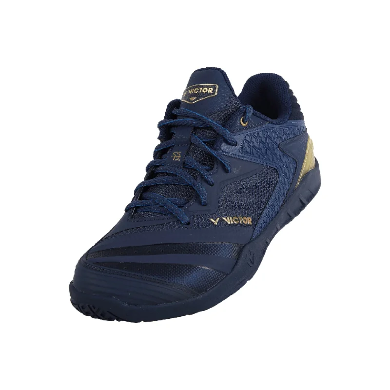 Versatile Heeled Sandals for Any Occasion---Victor 55th Anniversary Badminton Shoes [Medieval Blue/Gold] P9200III-55 BX