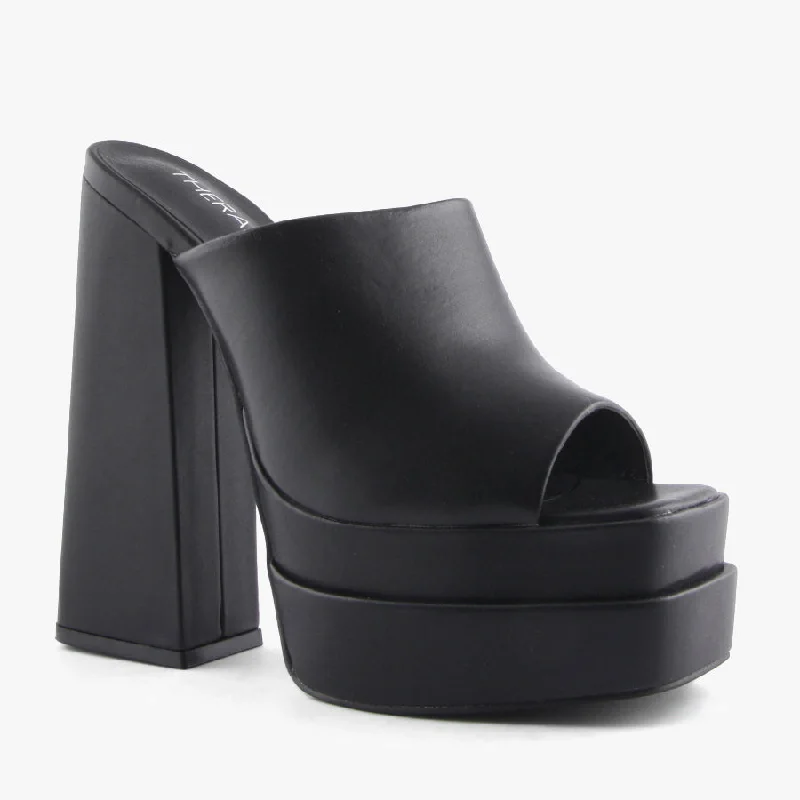 Versatile Heeled Sandals for Any Occasion---VILLIAN BLACK