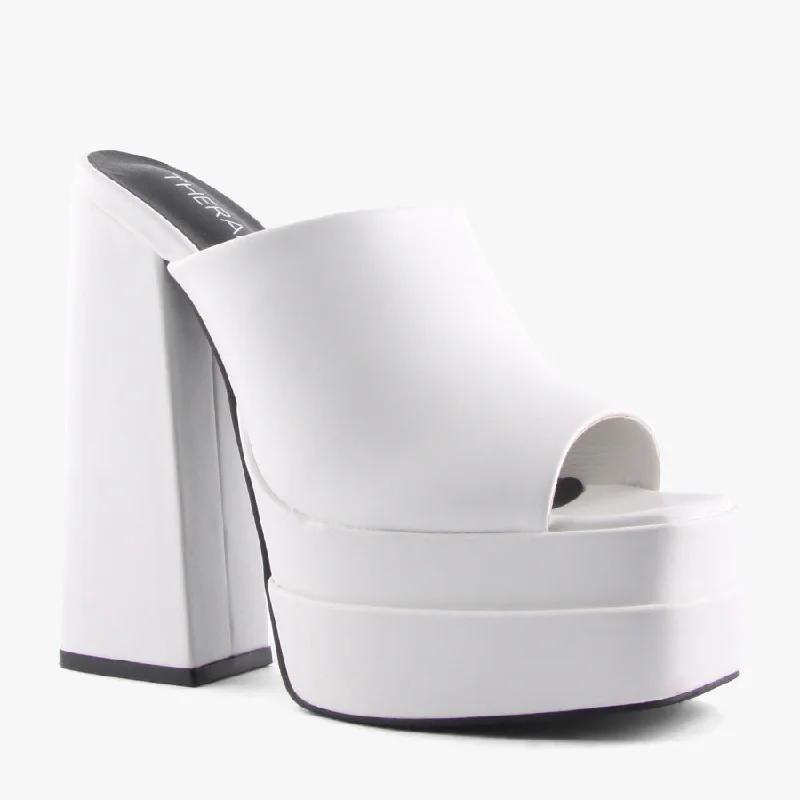 Versatile Heeled Sandals for Any Occasion---VILLIAN WHITE