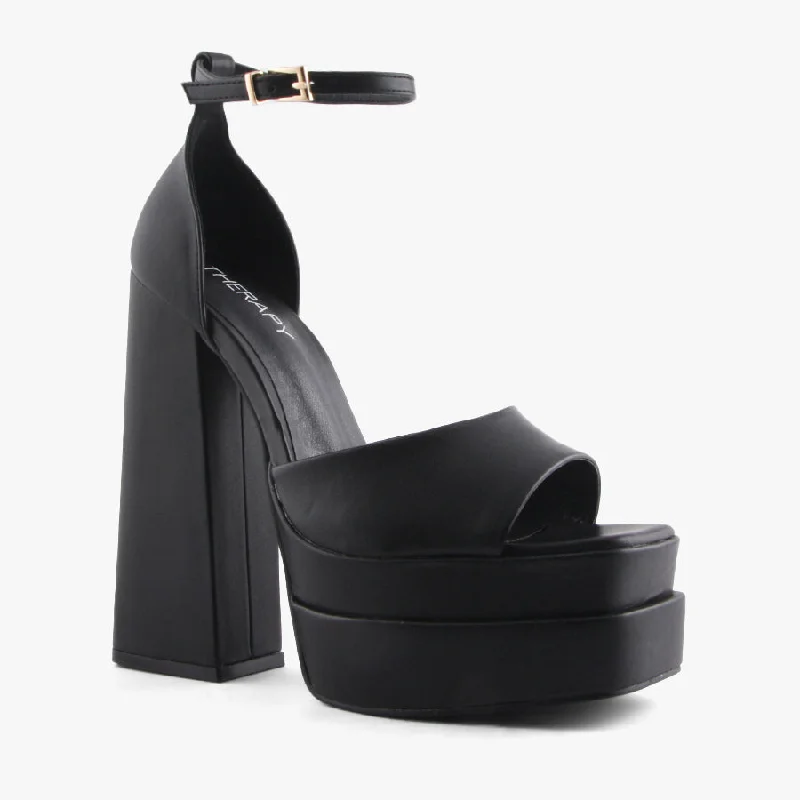 Versatile Heeled Sandals for Any Occasion---VIRTUE BLACK