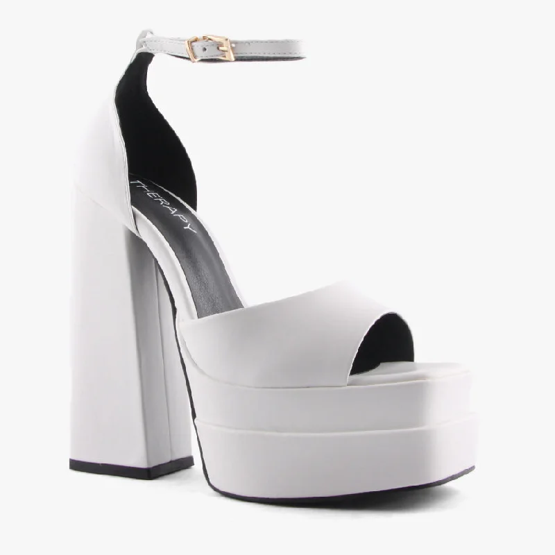 Versatile Heeled Sandals for Any Occasion---VIRTUE WHITE