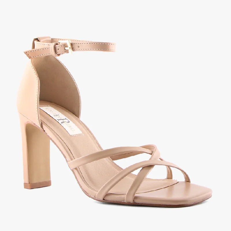 Versatile Heeled Sandals for Any Occasion---WATSON NUDE