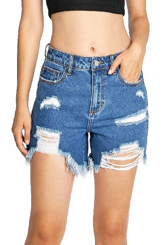 Women's denim shorts for a coffee shop visit-West Coast Denim Shorts