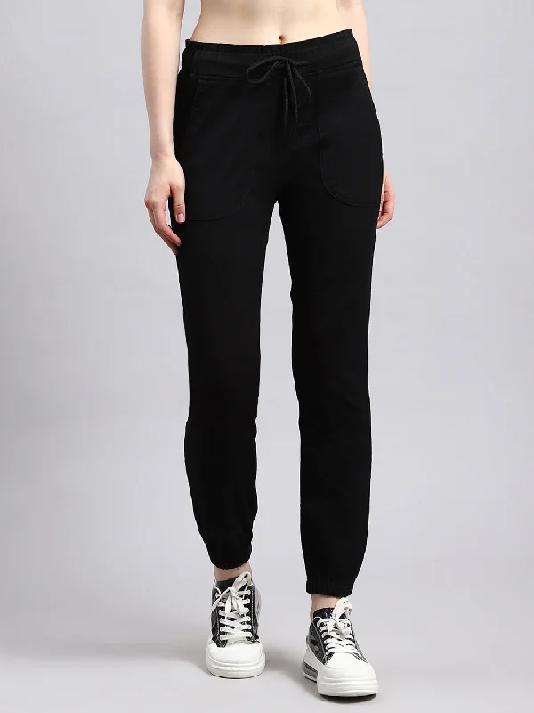 Women's denim jeans new and stylist-Women Black Slim Fit Denim