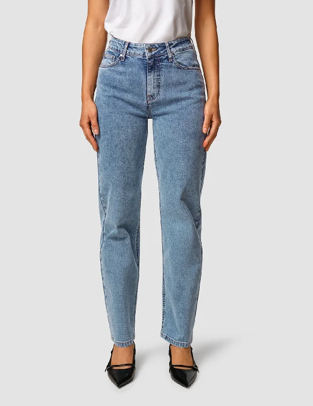 Women's denim jeans the great fit-Jeans Straight Snow Blue Wash