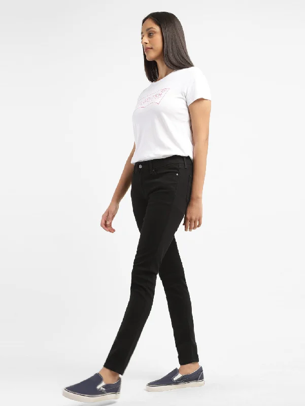 Women's denim jeans with a bone embellishment-Women's Mid Rise 711 Skinny Fit Jeans