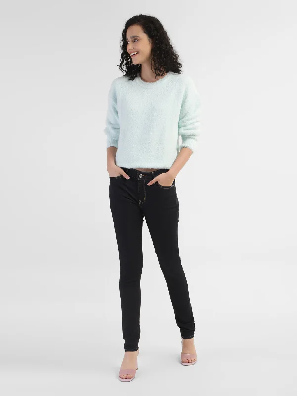 Women's denim jeans with a nut embellishment-Women's Mid Rise 711 Skinny Fit Jeans