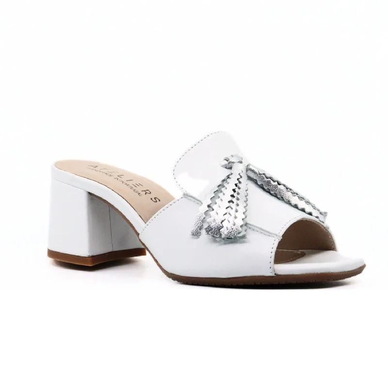 Versatile Heeled Sandals for Any Occasion---Women's Decker Heels In White