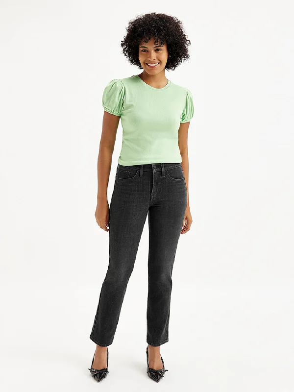 Women's denim jeans fit for is brand-Women's High Rise 314 Black Jeans
