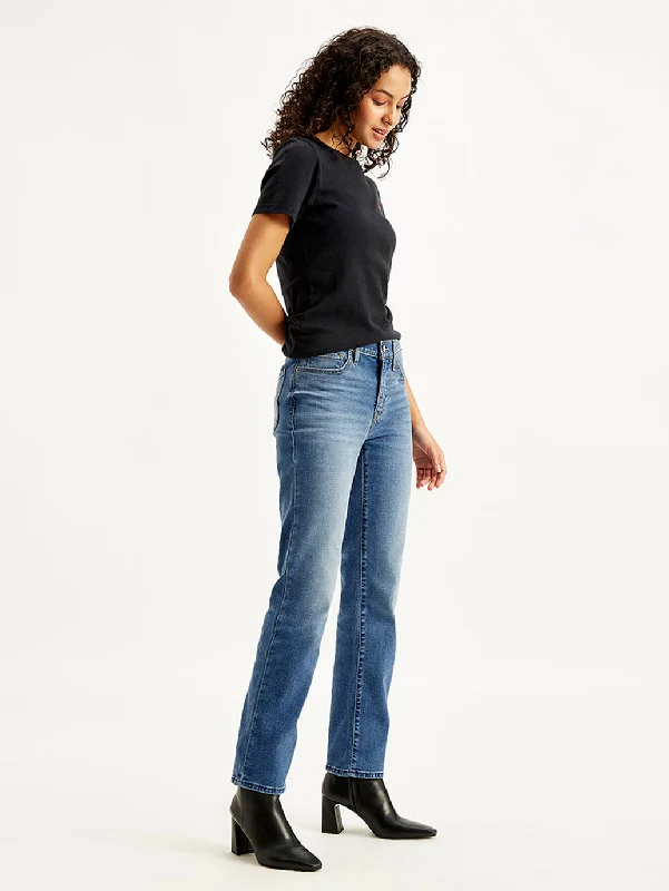 Women's denim jeans with a chambray fabric-Women's High Rise 314 Blue Jeans