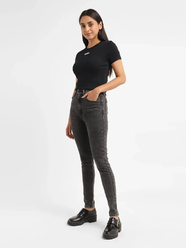Women's denim jeans with a leather trim-Women's High Rise 314 Slim Fit Jeans