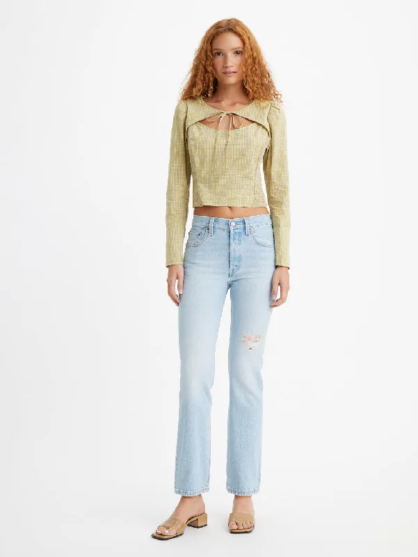 Women's denim jeans with a abstract print-Women's High Rise 501 Regular Fit Button Fly Jeans Women's denim jeans with a abstract print-Women's High Rise 501 Regular Fit Button Fly Jeans