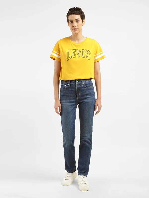 Women's denim jeans with a jegging style-Women's High Rise 724 Straight Fit Jeans