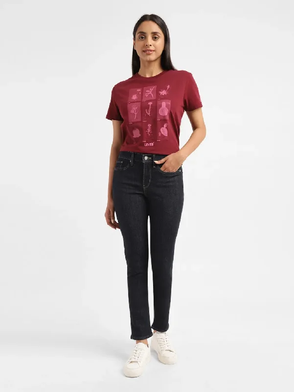 Women's denim jeans with a casual style-Women's High Rise 724 Straight Fit Jeans