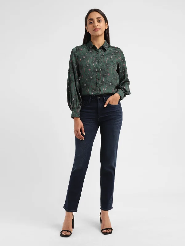 Women's denim jeans with a masculine style-Women's High Rise 724 Straight Fit Jeans