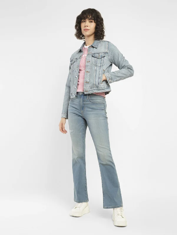 Women's denim jeans with a political change cause design embellishment-Women's High Rise 725 Bootcut Jeans Women's denim jeans with a political change cause design embellishment-Women's High Rise 725 Bootcut Jeans
