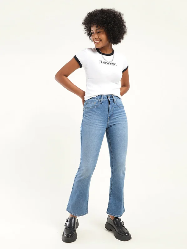 Women's denim jeans online on brands-Women's High Rise 725 Slim Bootcut Jeans