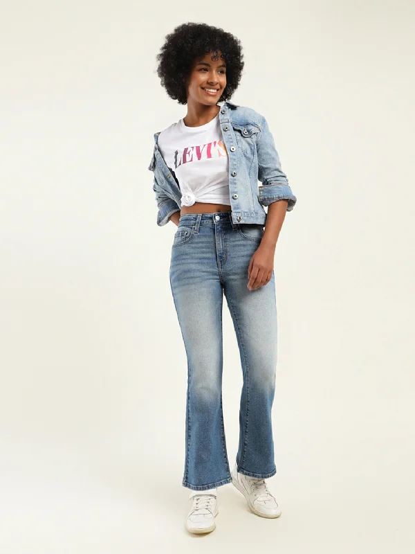 Women's denim jeans styled for spring-Women's High Rise 725 Slim Bootcut Jeans