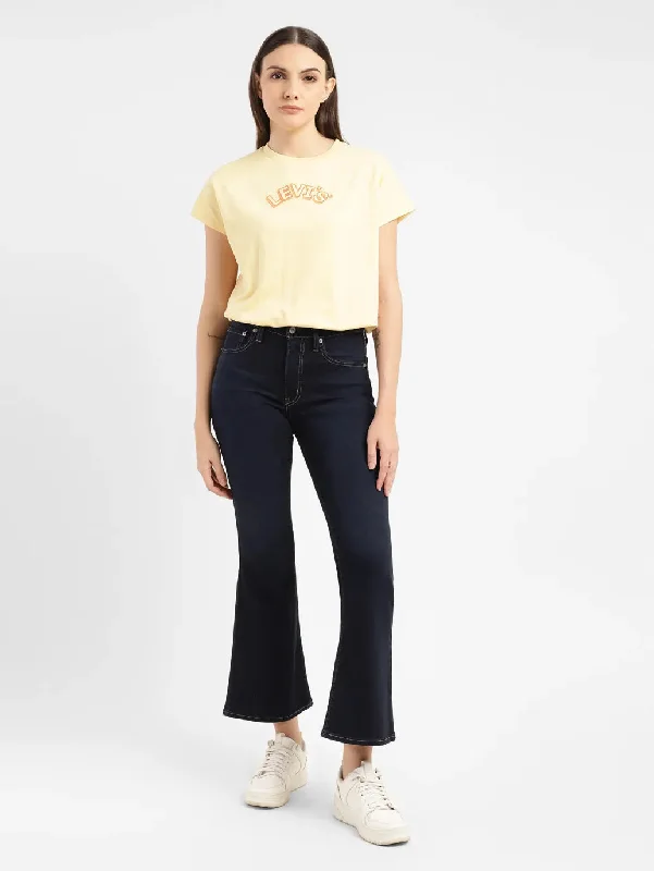 Women's denim jeans with a amphibian embellishment-Women's High Rise 726 Flaired Fit Jeans Women's denim jeans with a amphibian embellishment-Women's High Rise 726 Flaired Fit Jeans