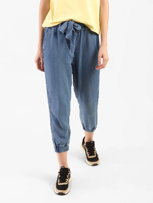 Women's denim jeans with a stone embellishment-Women's High Rise Regular Fit Joggers Women's denim jeans with a stone embellishment-Women's High Rise Regular Fit Joggers
