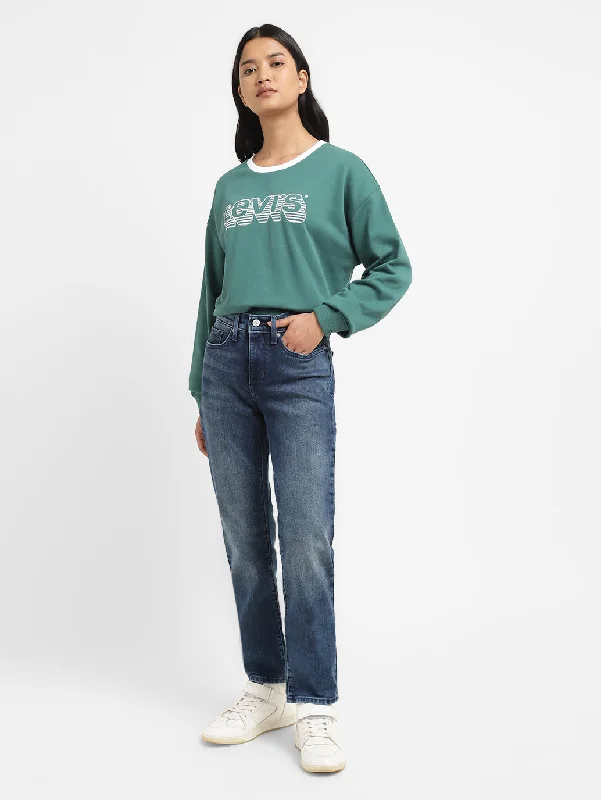 Women's denim jeans with a flower embellishment-Women's High Rise Mile High Skinny Fit Jeans Women's denim jeans with a flower embellishment-Women's High Rise Mile High Skinny Fit Jeans