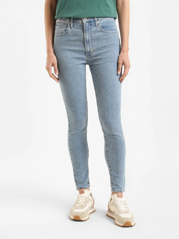Women's denim jeans with a animal embellishment-Women's High Rise Skinny Fit Jeans