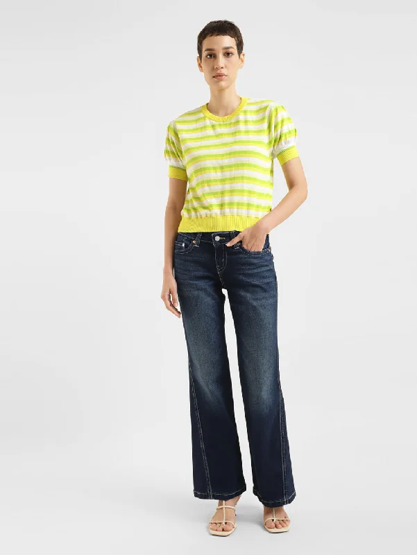 Women's denim jeans and statement belt-Women's 726 Low Rise Flare Jeans