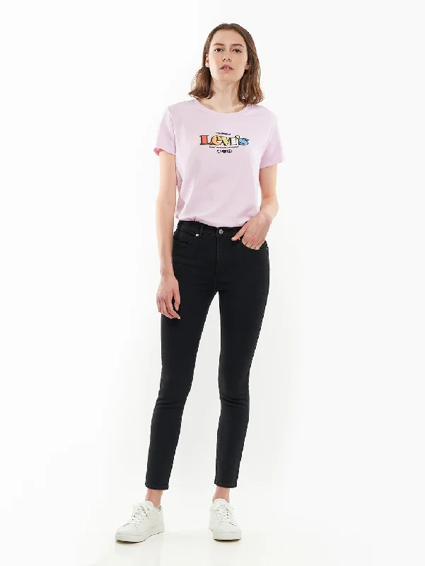 Women's denim jeans with a plastic embellishment-Women's High Rise Skinny Fit Jeans