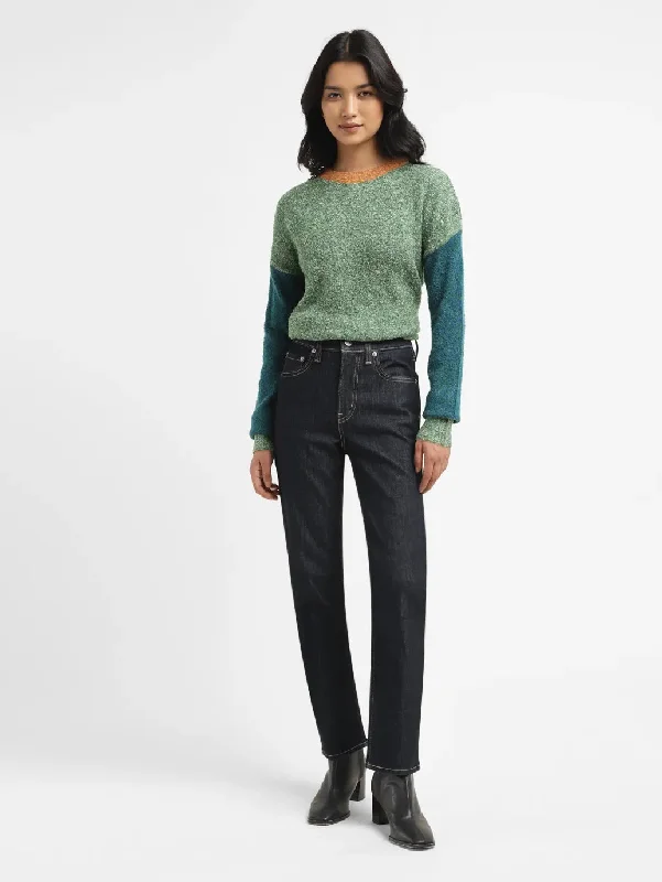 Women's denim jeans with a political design embellishment-Women's High Rise Ribcage Bootcut Jeans Women's denim jeans with a political design embellishment-Women's High Rise Ribcage Bootcut Jeans