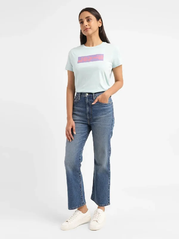 Women's denim jeans the great fit-Women's High Rise Ribcage Crop Bootcut Jeans