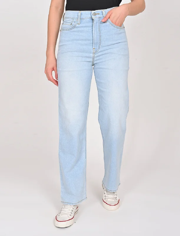 Women's denim jeans with a love cause design embellishment-Women's High Rise Ribcage Slim Straight Fit Jeans Women's denim jeans with a love cause design embellishment-Women's High Rise Ribcage Slim Straight Fit Jeans