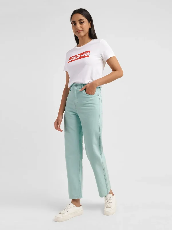 Women's denim jeans with a bootcut style-Women's High Rise Ribcage Straight Fit Jeans Women's denim jeans with a bootcut style-Women's High Rise Ribcage Straight Fit Jeans