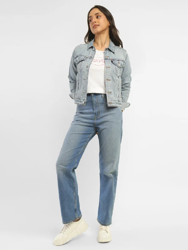 Women's denim jeans with a protest cause design embellishment-Women's High Rise Ribcage Straight Fit Jeans Women's denim jeans with a protest cause design embellishment-Women's High Rise Ribcage Straight Fit Jeans
