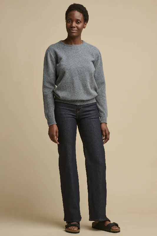 Women's denim jeans with a charity cause design embellishment-Women's High Rise Wide Leg Jean - Indigo